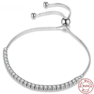 Bracelet Argent Femme Tennis Cristal