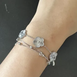 Bracelet En Métal Trèfle