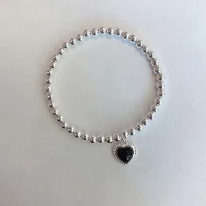 Bracelet Femme Argent À Perles Rondes