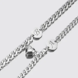 Bracelet Couple Initiale Au Choix