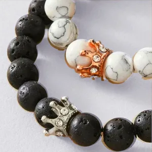 Bracelet Couple Noir Et Blanc