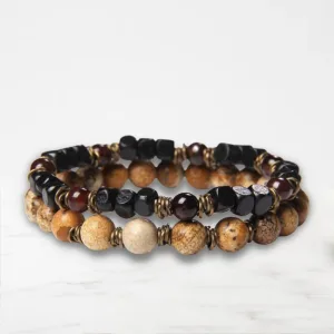 Bracelet Couple Pierre Oeil Du Tigre