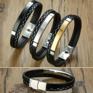 Bracelet Cuir Couple Personnalisable
