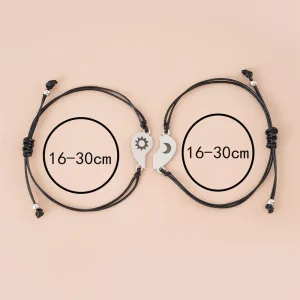 Bracelet Lune Et Soleil Qui S'emboite