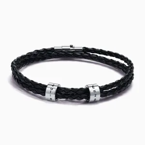 Ensemble Bracelet Cuir Couple Personnalisé