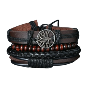 Bracelet Homme En Cuir Tressé