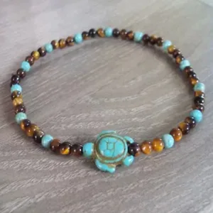 Bracelet De Pied Tortue Turquoise